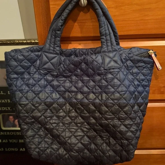 MZ Wallace Navy Quilted Tote Bag - Picture 2 of 6